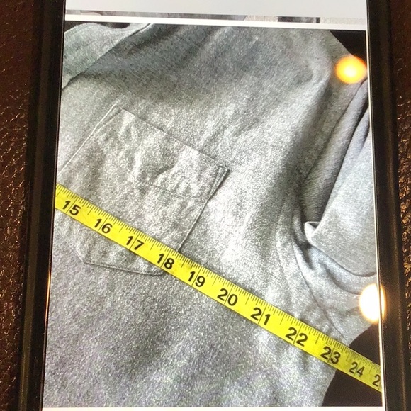 Untuckit Sherwood grey flannel button down cotton shirt men’s size Large Tall - Picture 4 of 7